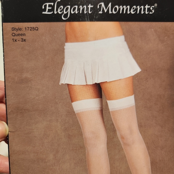 Bundle of Sexy Plus Size Thigh Highs, 2 White, 1 Black, 2 Nude - Picture 4 of 8